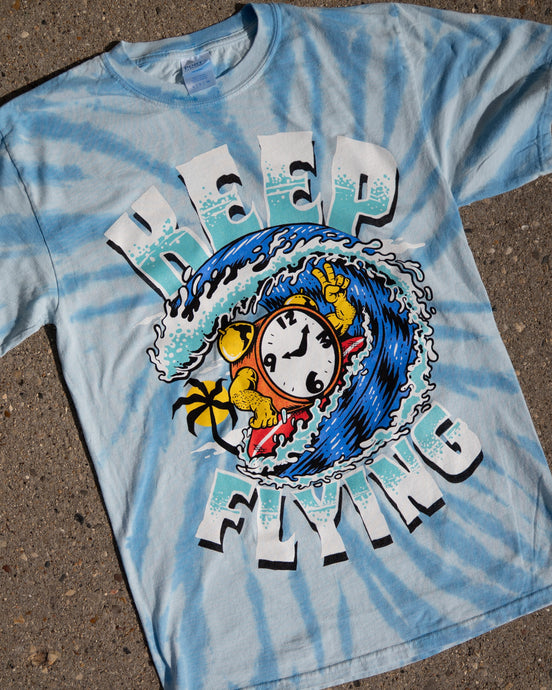 Surfing Clock Blue Dye